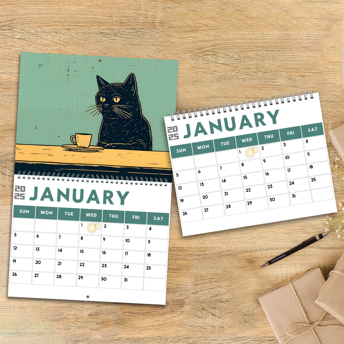 Niedliche Katze – personalisierter Katzen-Wandkalender