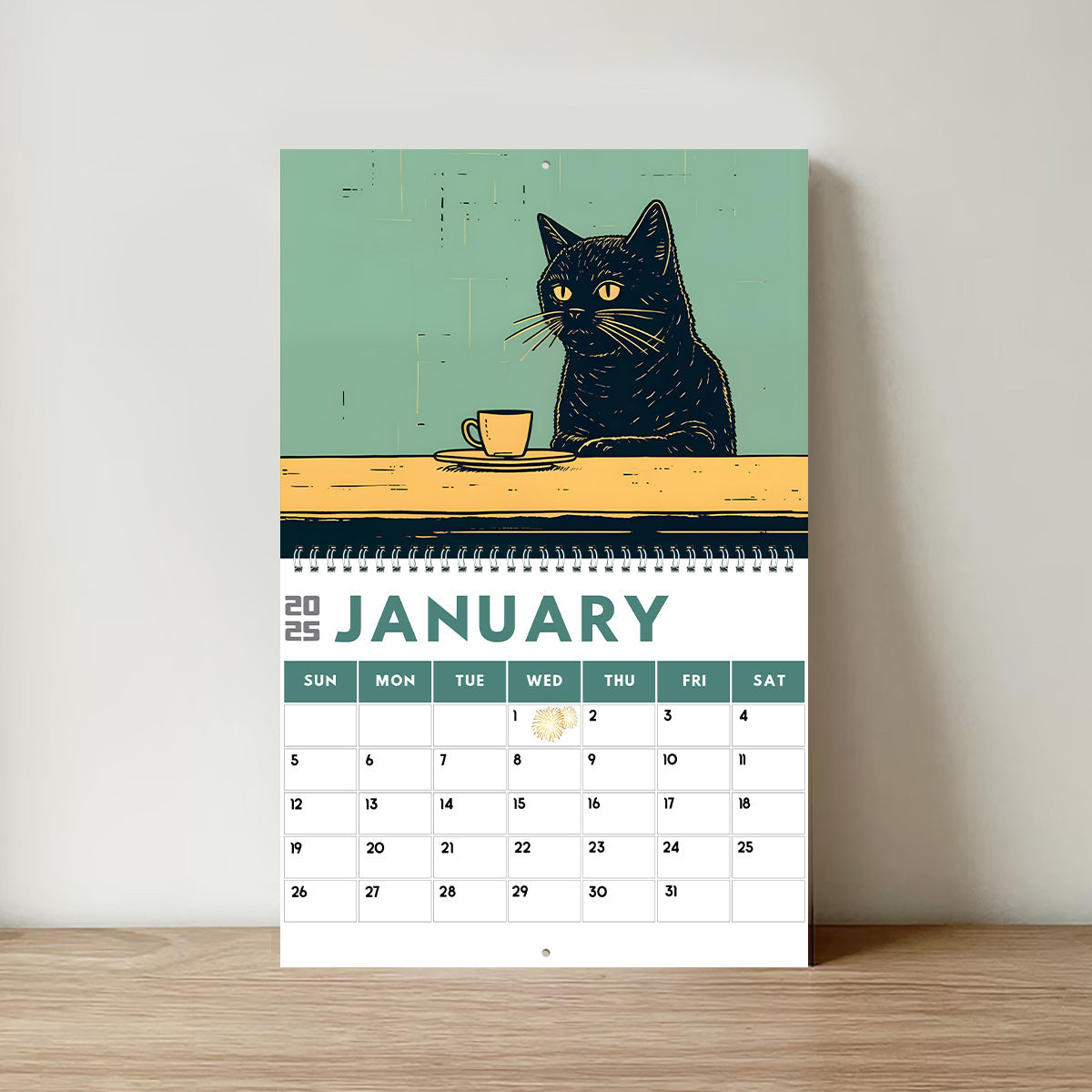Niedliche Katze – personalisierter Katzen-Wandkalender