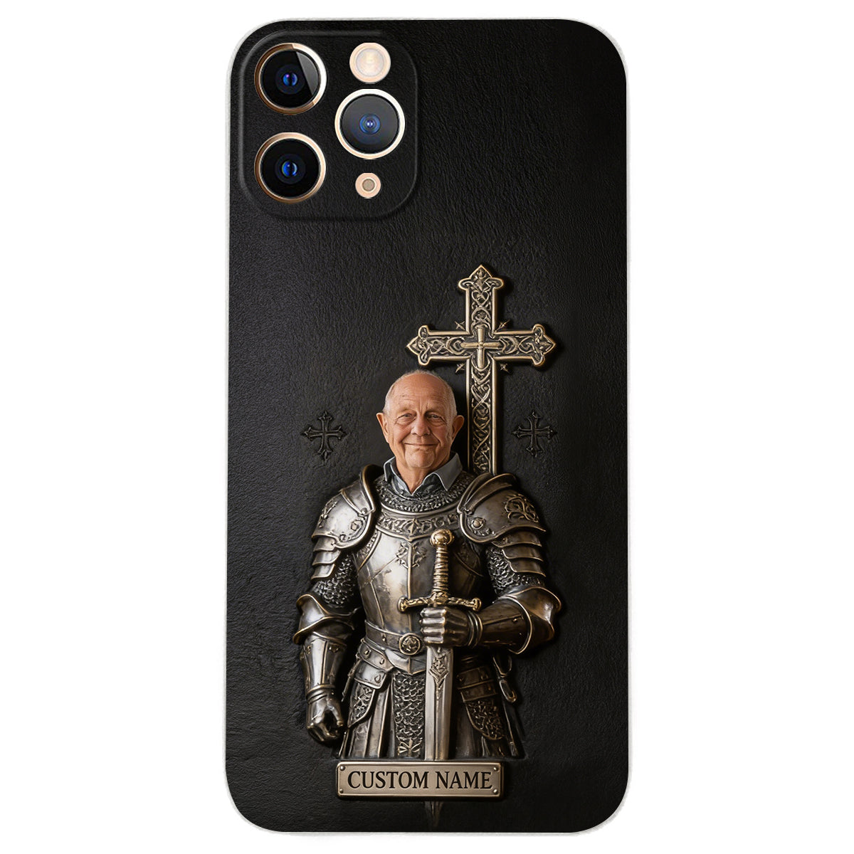 Knight Of God - Personalized Christian Leather Phone Case