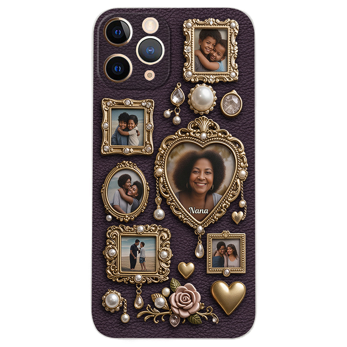 Grandma's Cute Little Museum - Personalized Grandma Leather Phone Case