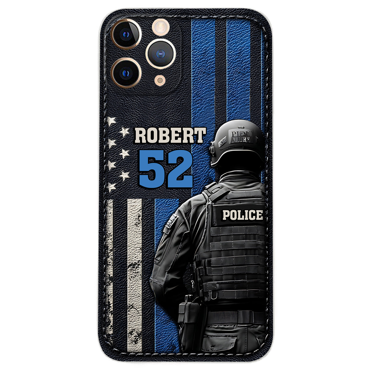 Police Officer Life - Personalized Police Officer Leather Phone Case