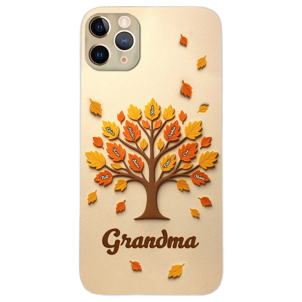 Mom Grandma Tree - Personalized Mother Leather Phone Case