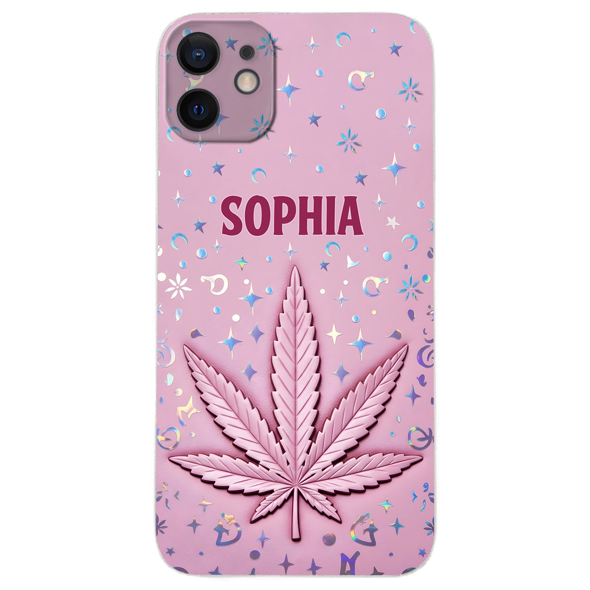 Stoner Chick - Personalized Weed Leather Phone Case