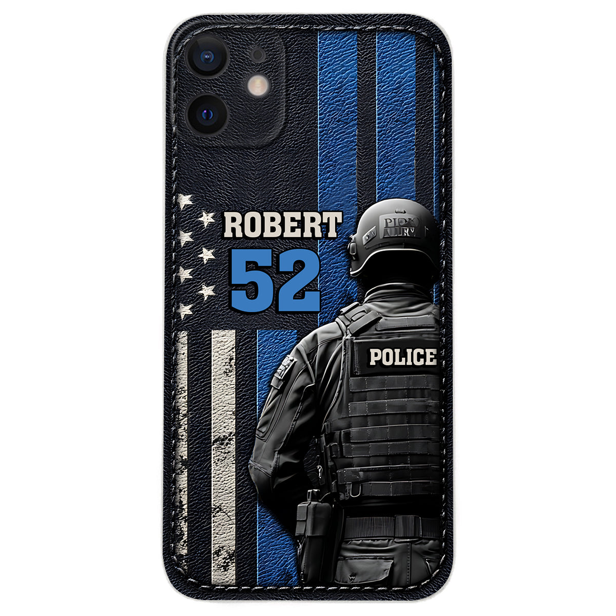 Police Officer Life - Personalized Police Officer Leather Phone Case