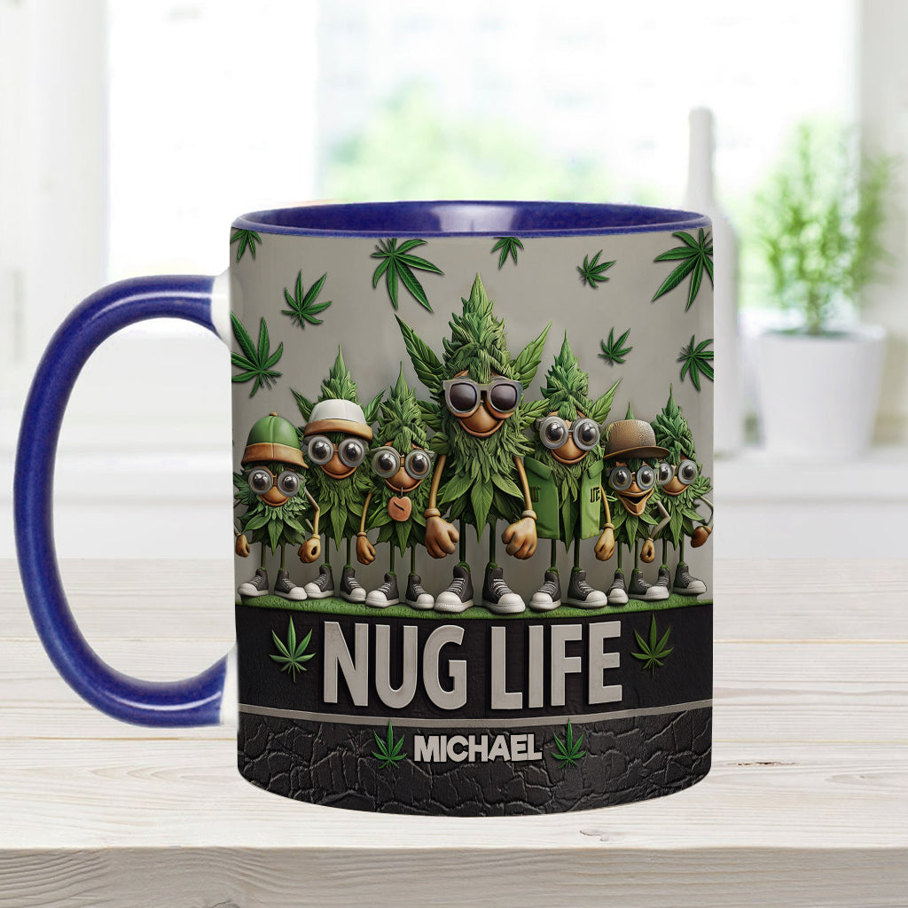 Nug Life – Personalisierter Becher mit Cannabis-Akzent