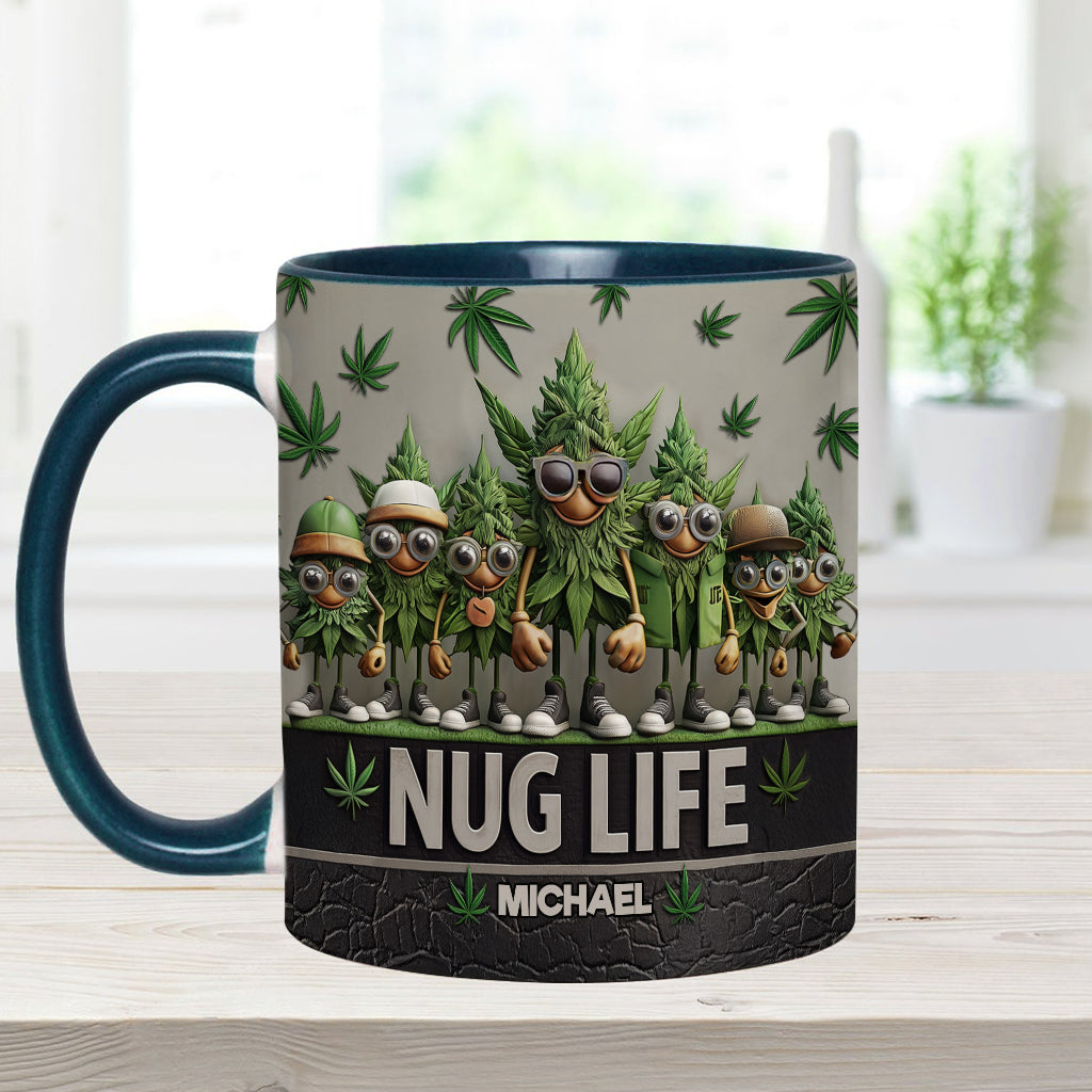 Nug Life – Personalisierter Becher mit Cannabis-Akzent