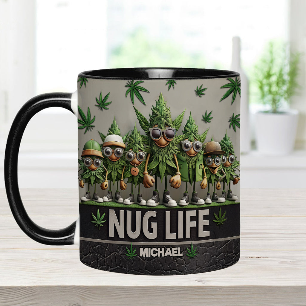 Nug Life – Personalisierter Becher mit Cannabis-Akzent