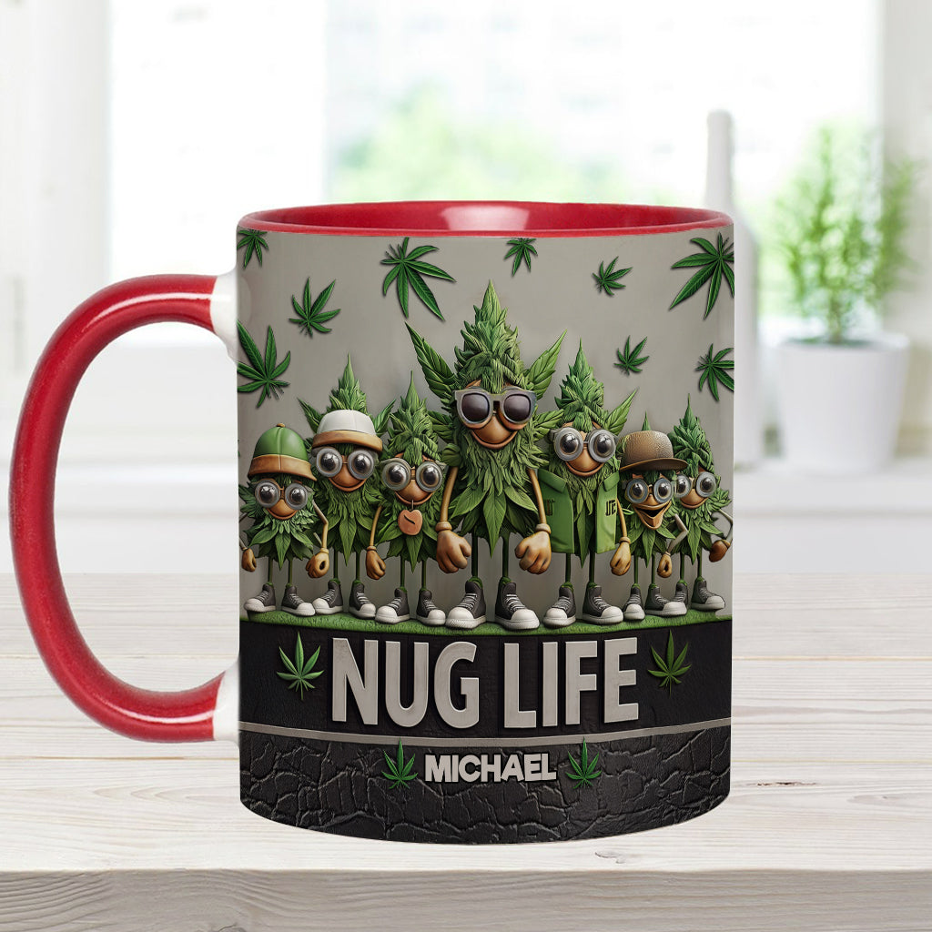Nug Life – Personalisierter Becher mit Cannabis-Akzent