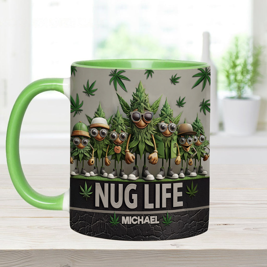 Nug Life – Personalisierter Becher mit Cannabis-Akzent