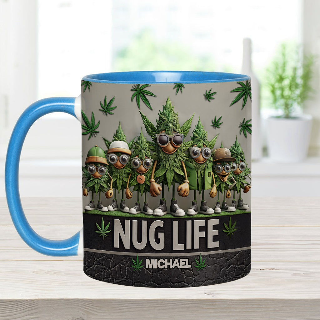 Nug Life – Personalisierter Becher mit Cannabis-Akzent