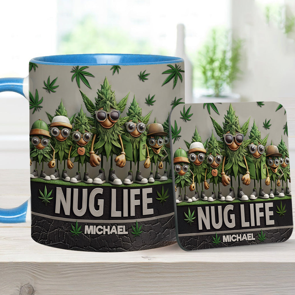 Nug Life – Personalisierter Becher mit Cannabis-Akzent