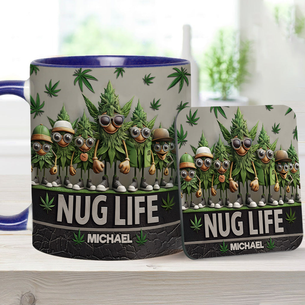 Nug Life – Personalisierter Becher mit Cannabis-Akzent