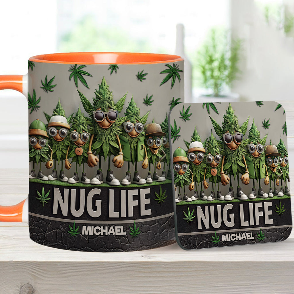 Nug Life – Personalisierter Becher mit Cannabis-Akzent