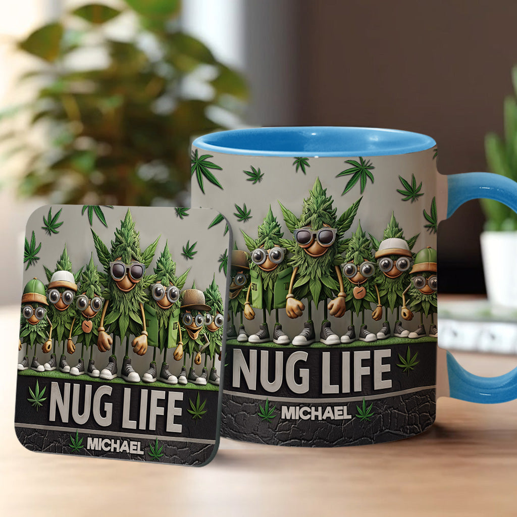 Nug Life – Personalisierter Becher mit Cannabis-Akzent