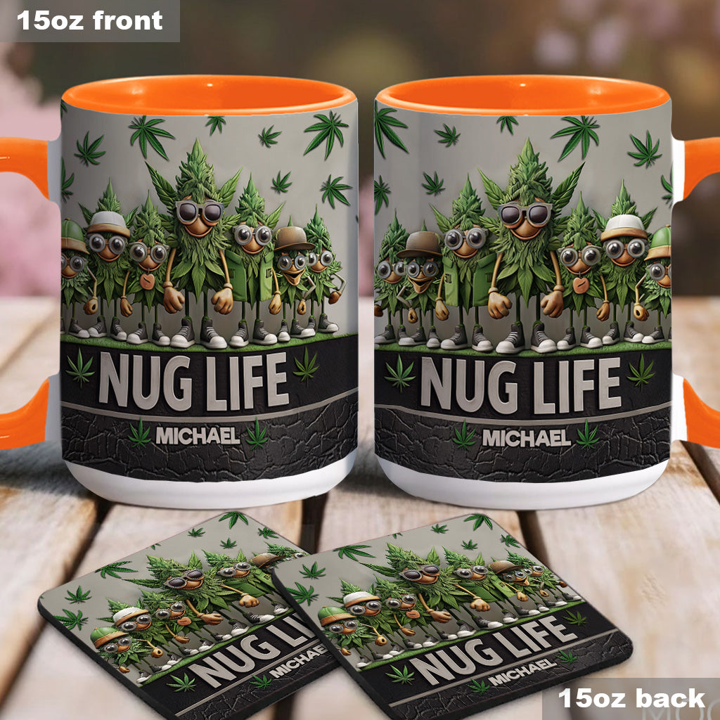 Nug Life – Personalisierter Becher mit Cannabis-Akzent