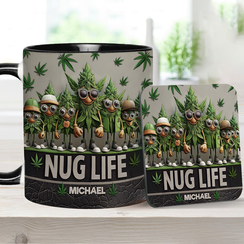 Nug Life – Personalisierter Becher mit Cannabis-Akzent