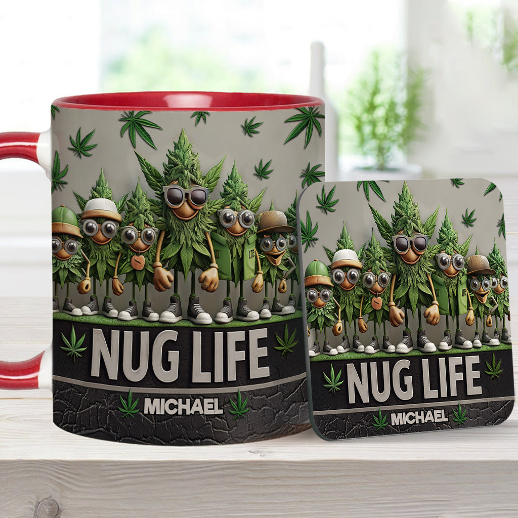 Nug Life – Personalisierter Becher mit Cannabis-Akzent