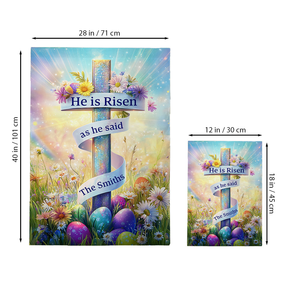 Er ist auferstanden – Personalisierte christliche Hausflagge