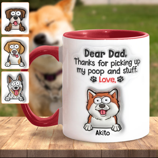 Danke fürs Aufsammeln meines Hundekots – personalisierte Tasse mit Hundemotiv