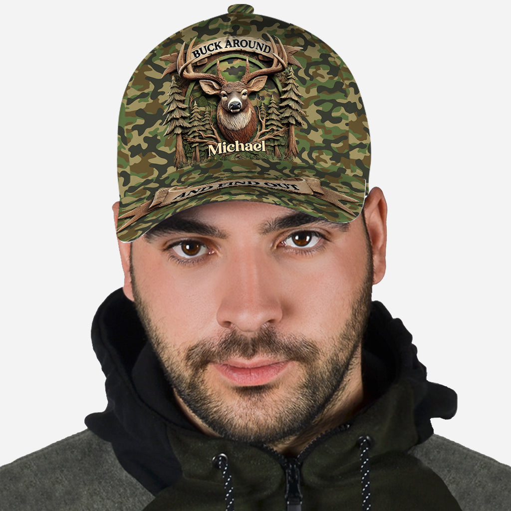 Buck Around And Find Out - Personalisierte Jagd-Klassiker-Kappe