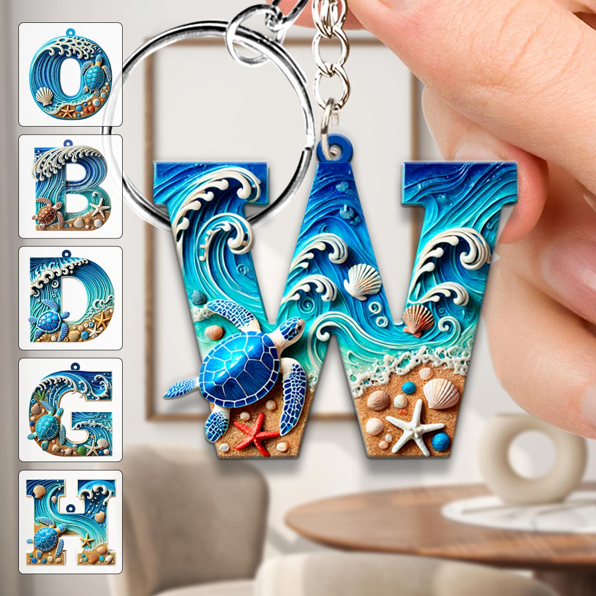 Liebe Schildkröte – Personalisierter Schildkröten-Schlüsselanhänger