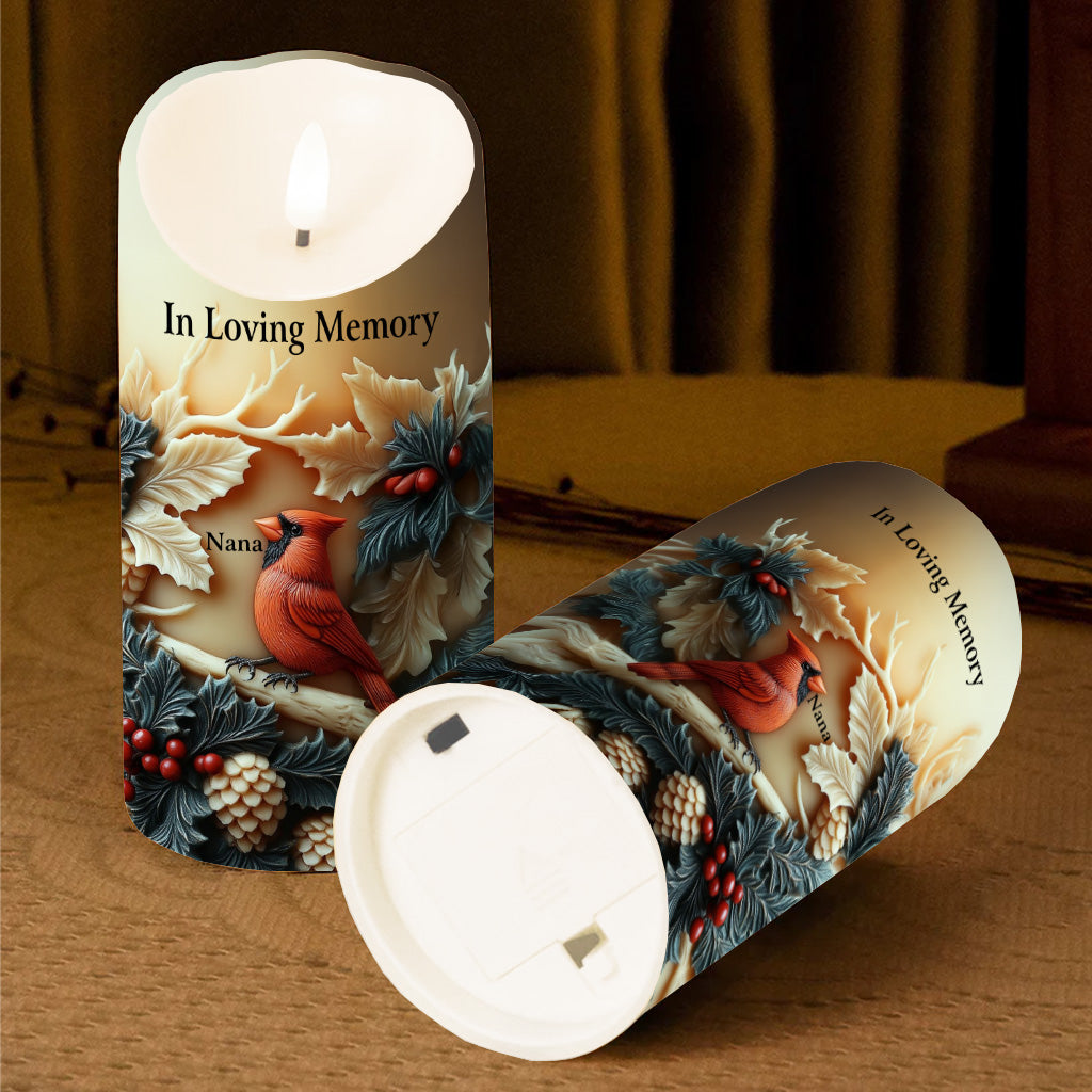 Christmas Memory - Personalized Memorial Flameless Candle