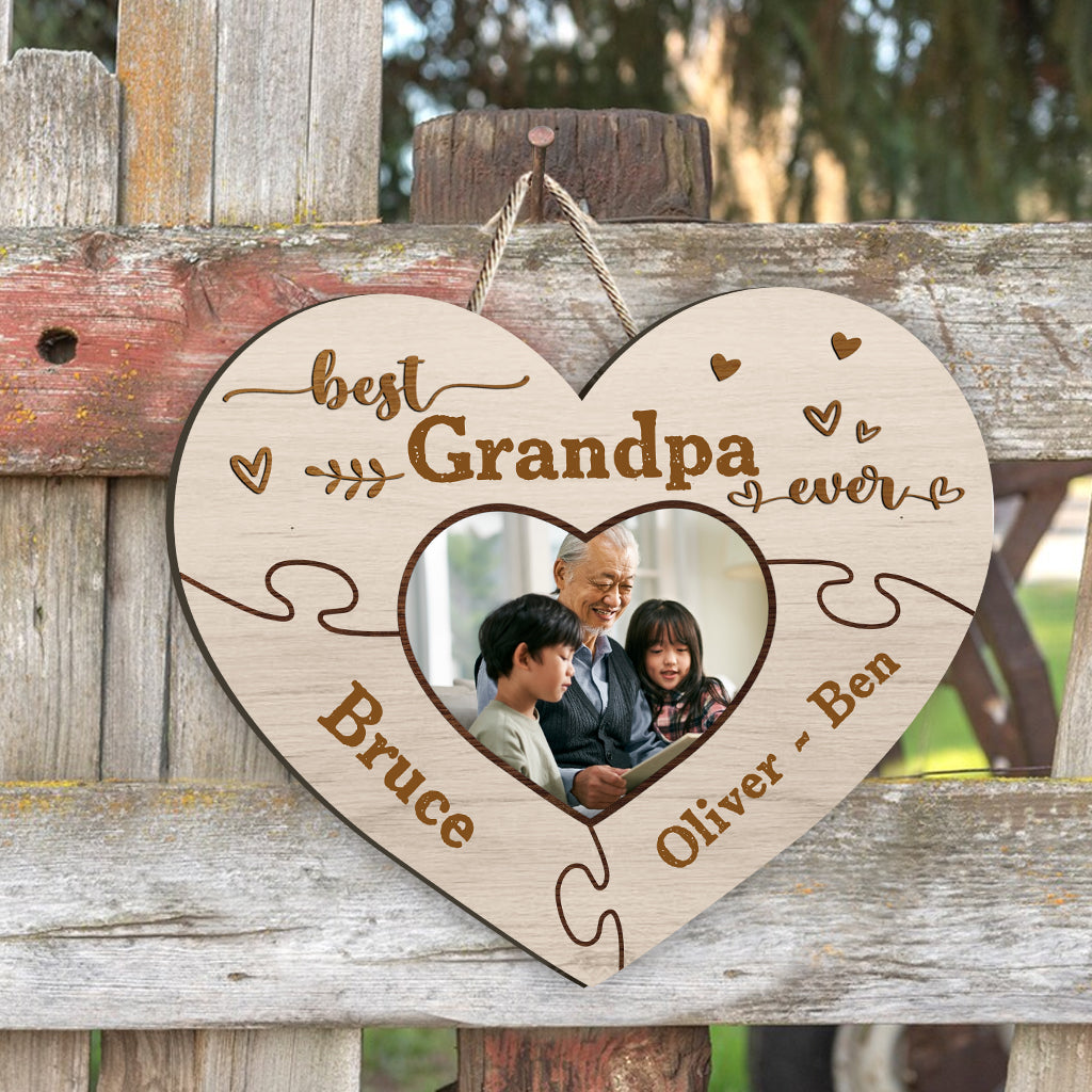 Die beste Oma aller Zeiten – Geschenk für Oma, Opa, Mama, Papa, Tante, Onkel, Schwester, Bruder – Personalisiertes Holzschild