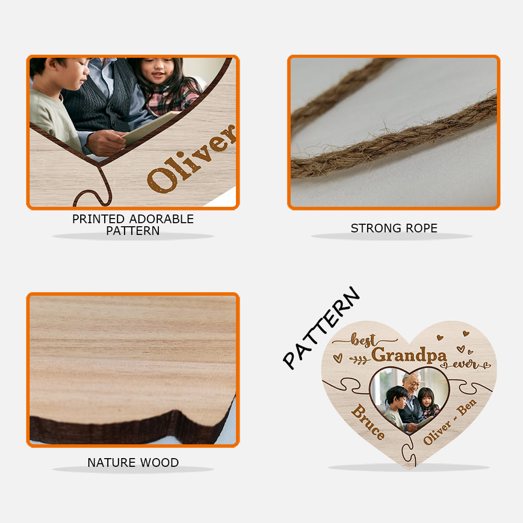 Die beste Oma aller Zeiten – Geschenk für Oma, Opa, Mama, Papa, Tante, Onkel, Schwester, Bruder – Personalisiertes Holzschild