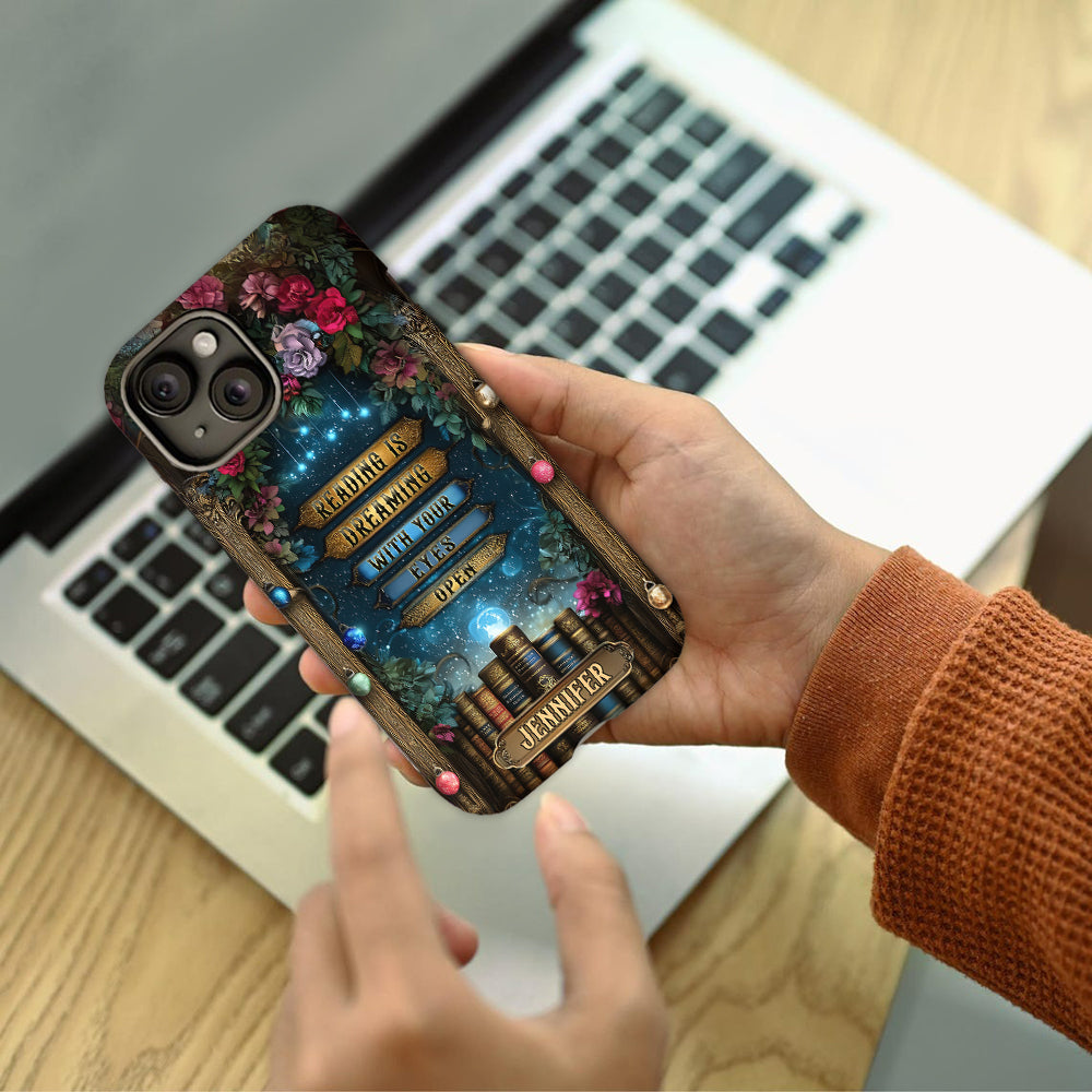 Reading is Dreaming - Personalized Book Full Print Phone Case