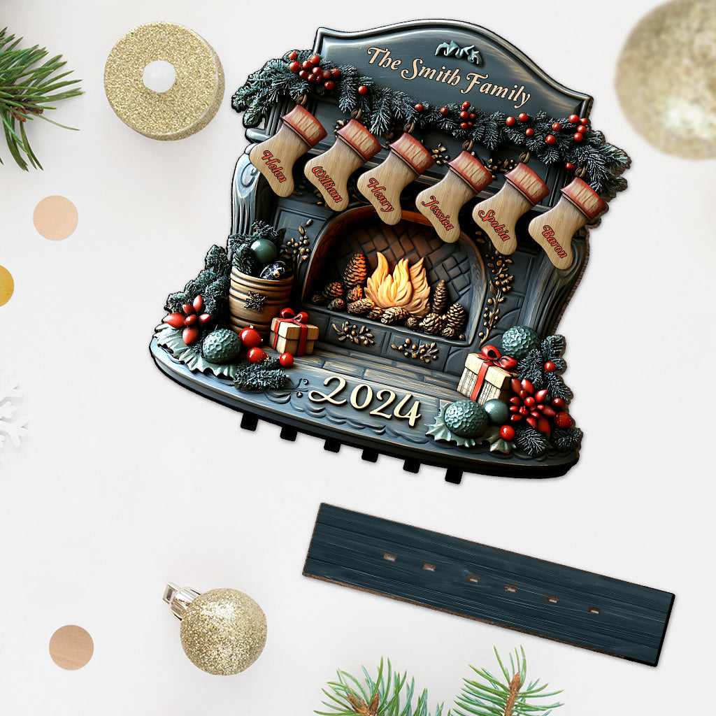 Hanging Stocking - Personalized Family 1 Layered Big Freestanding