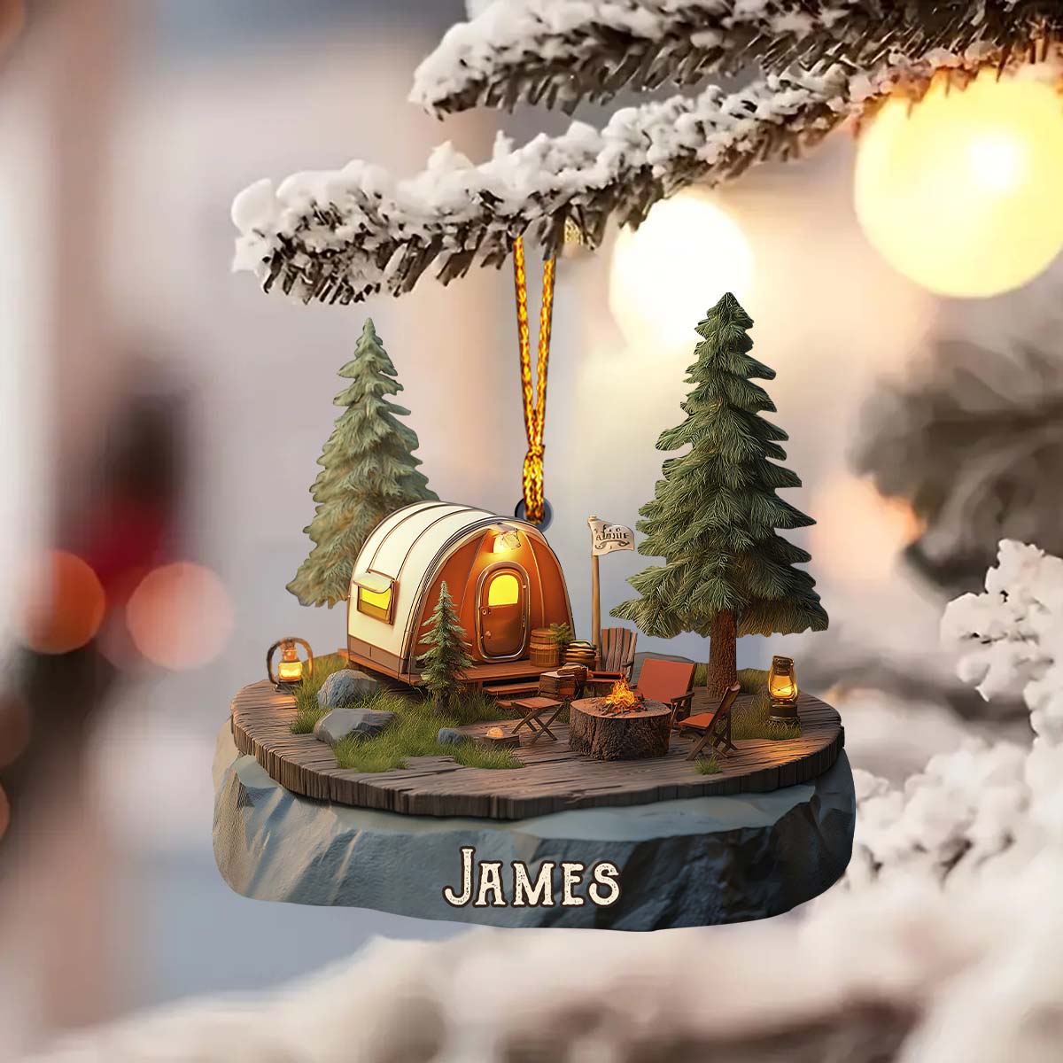 Camp Life - Personalized Camping Ornament