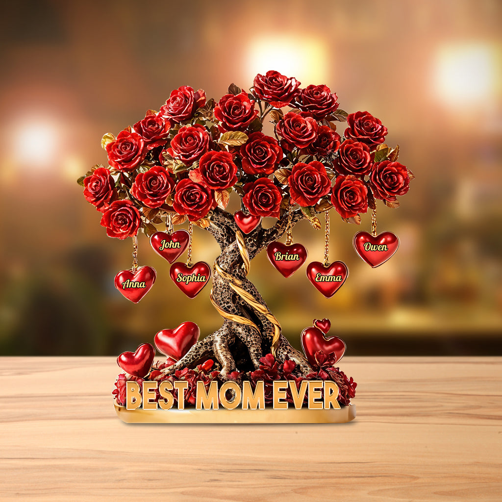 Beste Mutter aller Zeiten – Personalisierte Acrylplakette in individueller Form