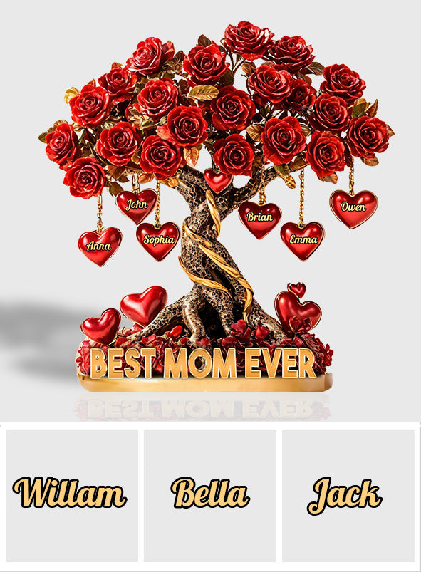 Beste Mutter aller Zeiten – Personalisierte Acrylplakette in individueller Form