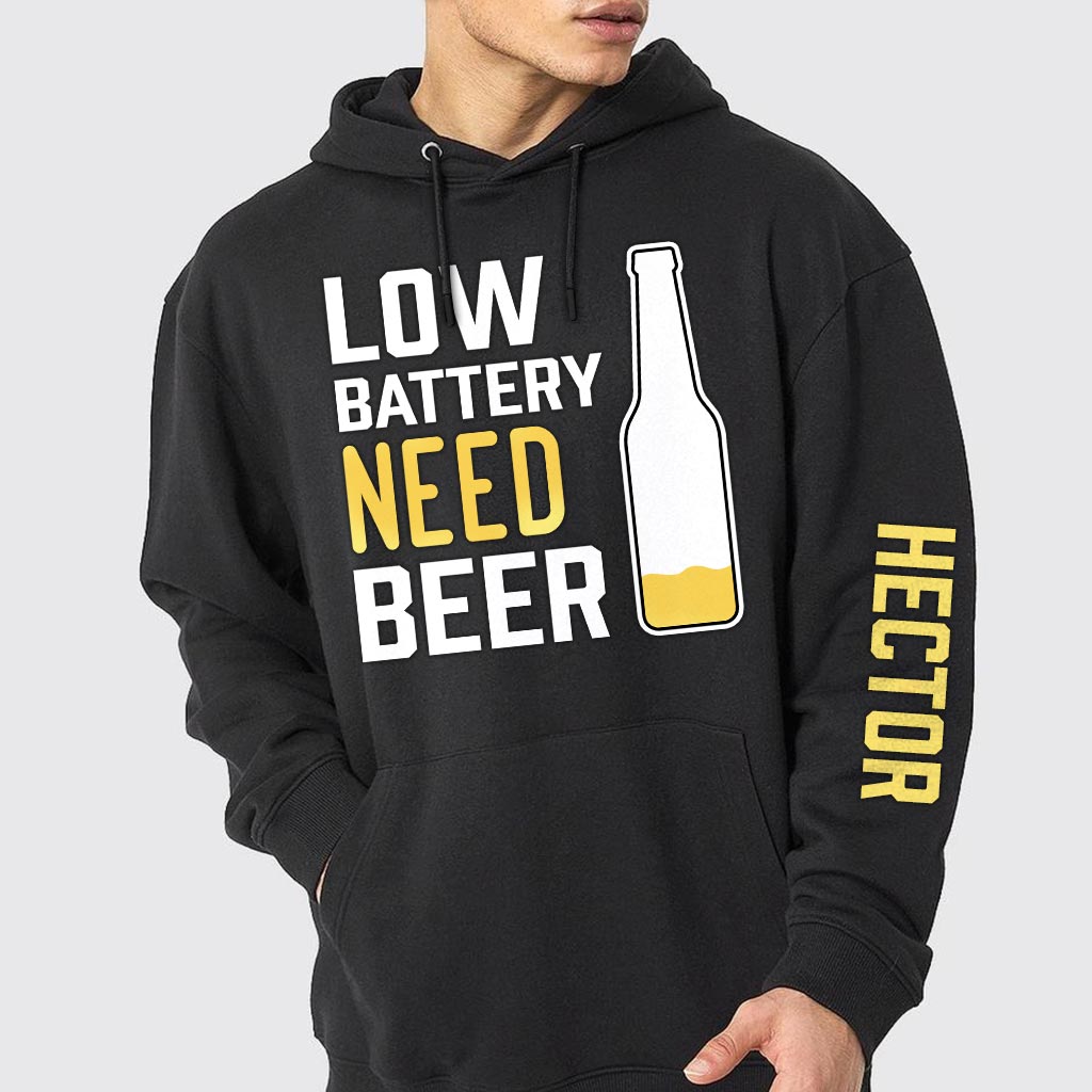 Low Battery Need Beer - Personalized Beer All Over Shirt