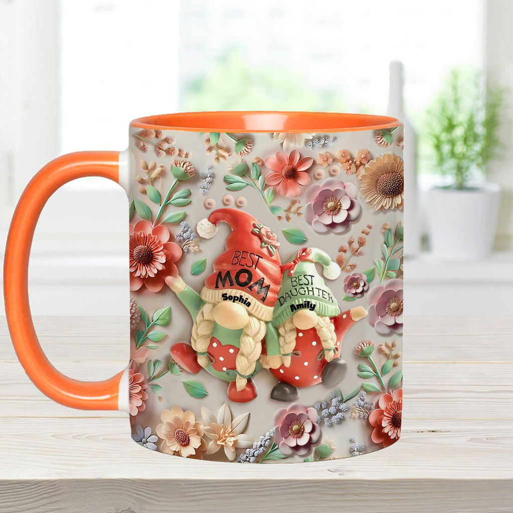 Mutter-Tochter-Gnome - Personalisierte Tasse mit Mutter-Akzent