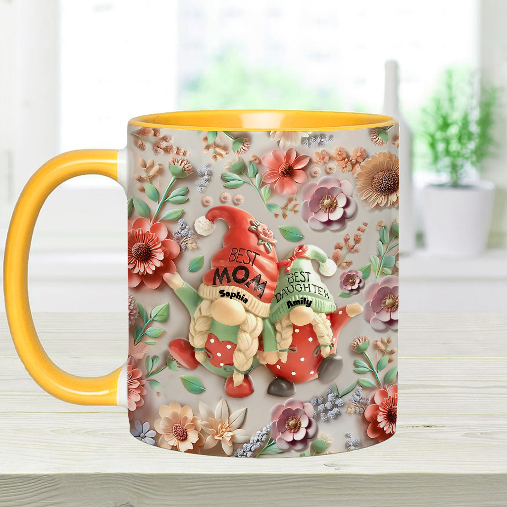 Mutter-Tochter-Gnome - Personalisierte Tasse mit Mutter-Akzent