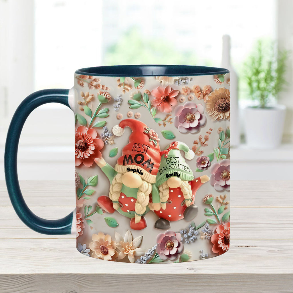 Mutter-Tochter-Gnome - Personalisierte Tasse mit Mutter-Akzent