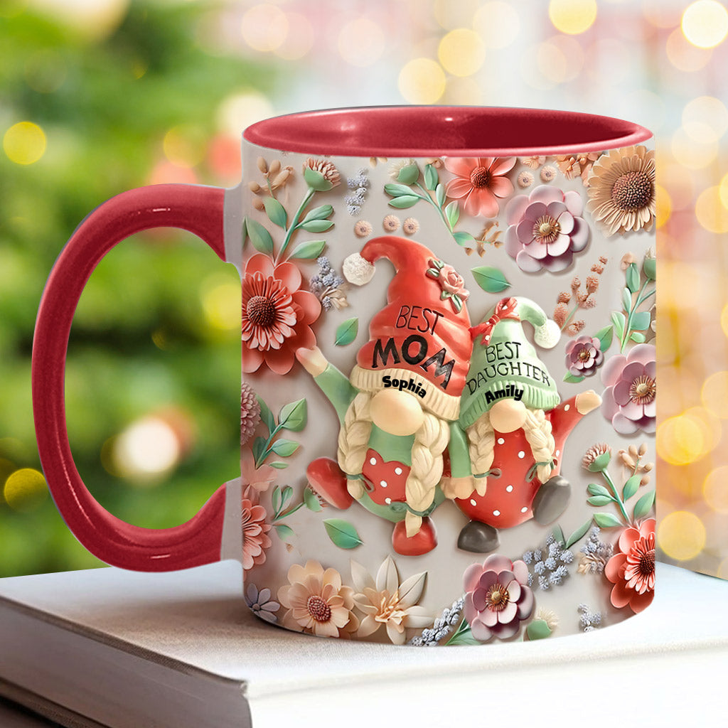 Mutter-Tochter-Gnome - Personalisierte Tasse mit Mutter-Akzent