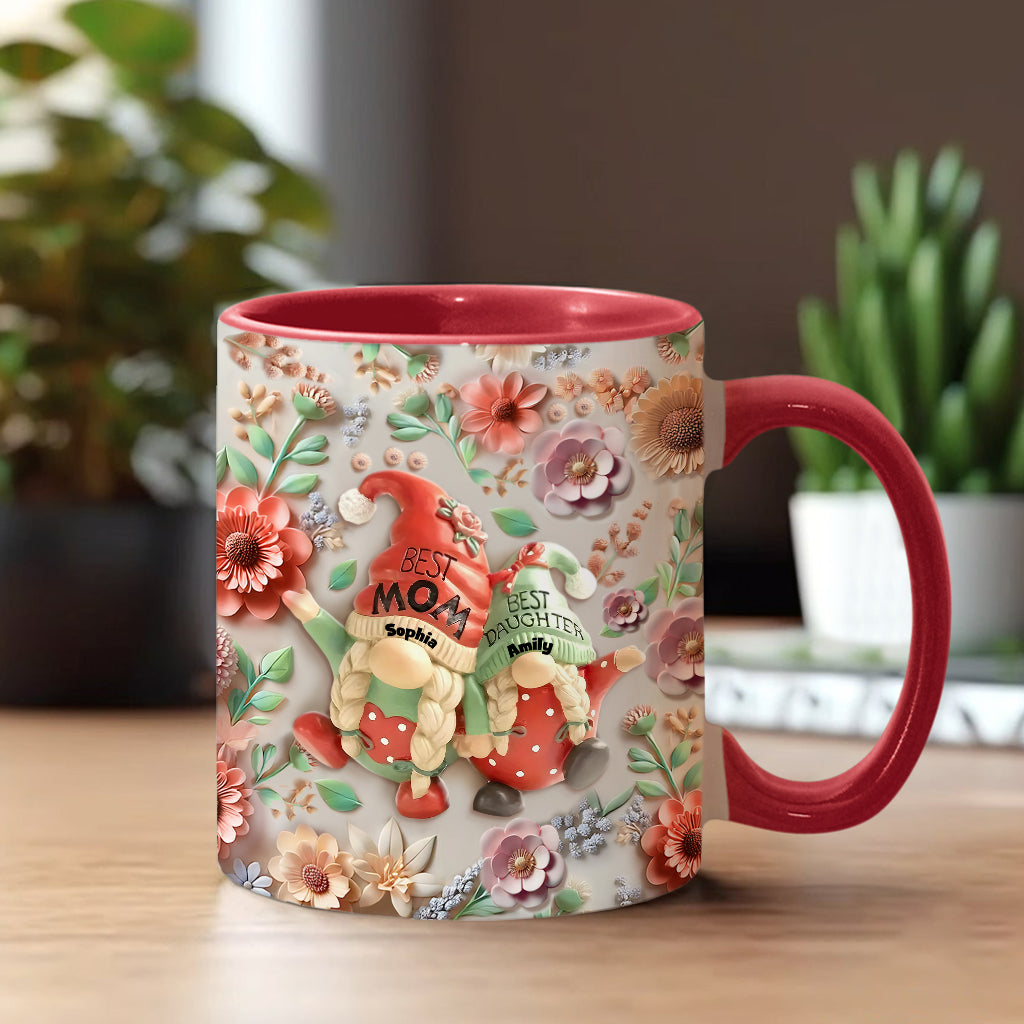 Mutter-Tochter-Gnome - Personalisierte Tasse mit Mutter-Akzent