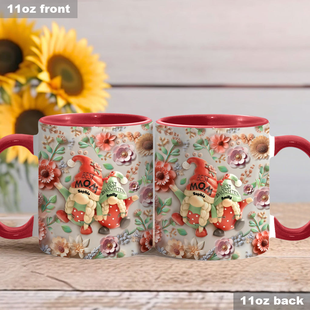 Mutter-Tochter-Gnome - Personalisierte Tasse mit Mutter-Akzent