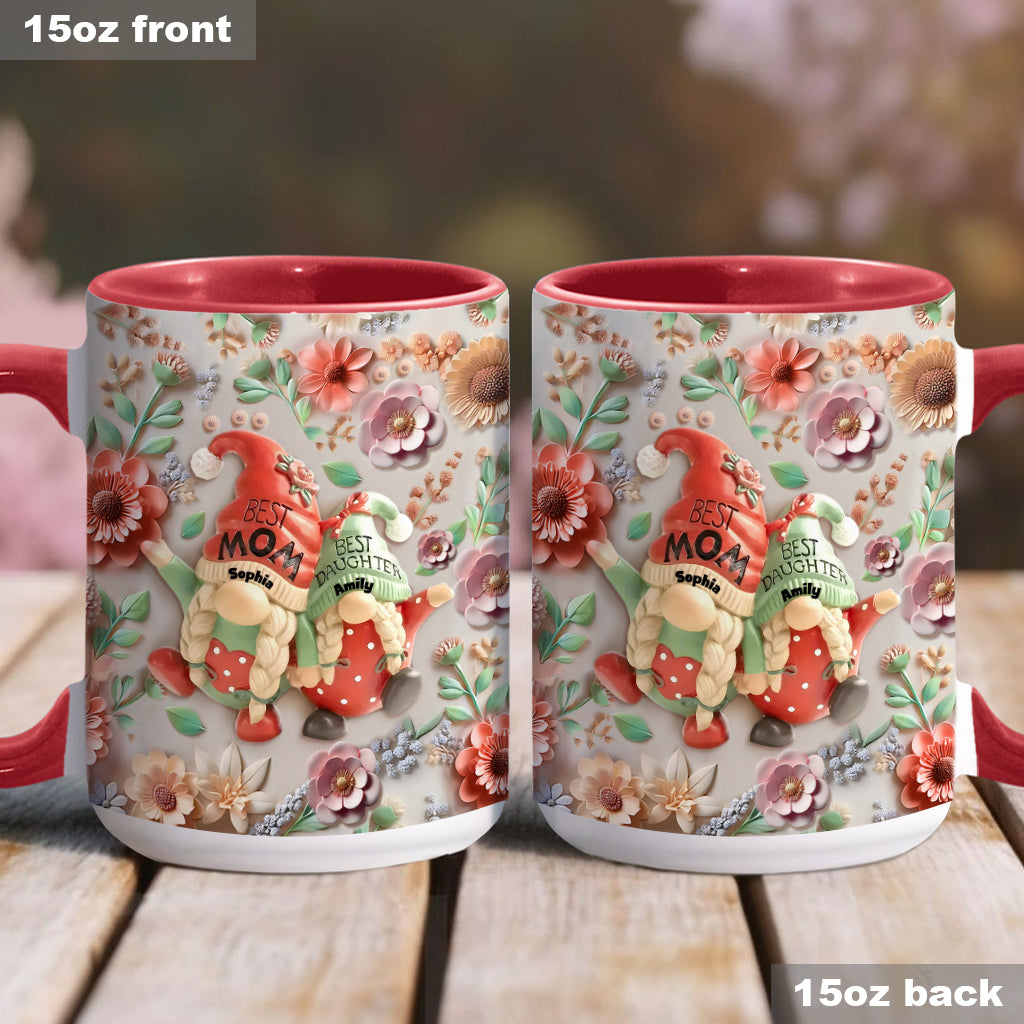 Mutter-Tochter-Gnome - Personalisierte Tasse mit Mutter-Akzent