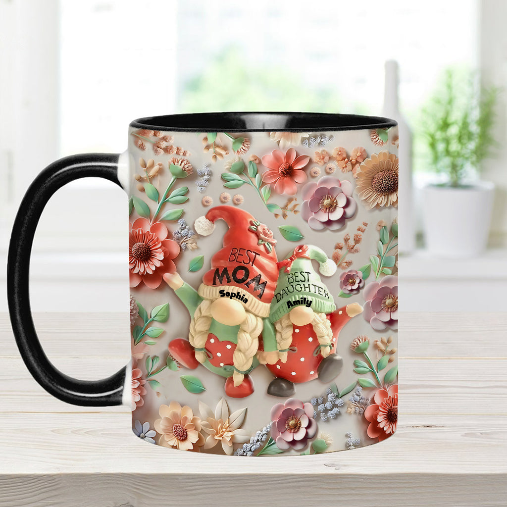 Mutter-Tochter-Gnome - Personalisierte Tasse mit Mutter-Akzent