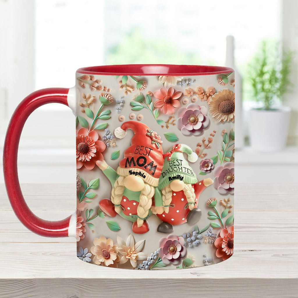 Mutter-Tochter-Gnome - Personalisierte Tasse mit Mutter-Akzent