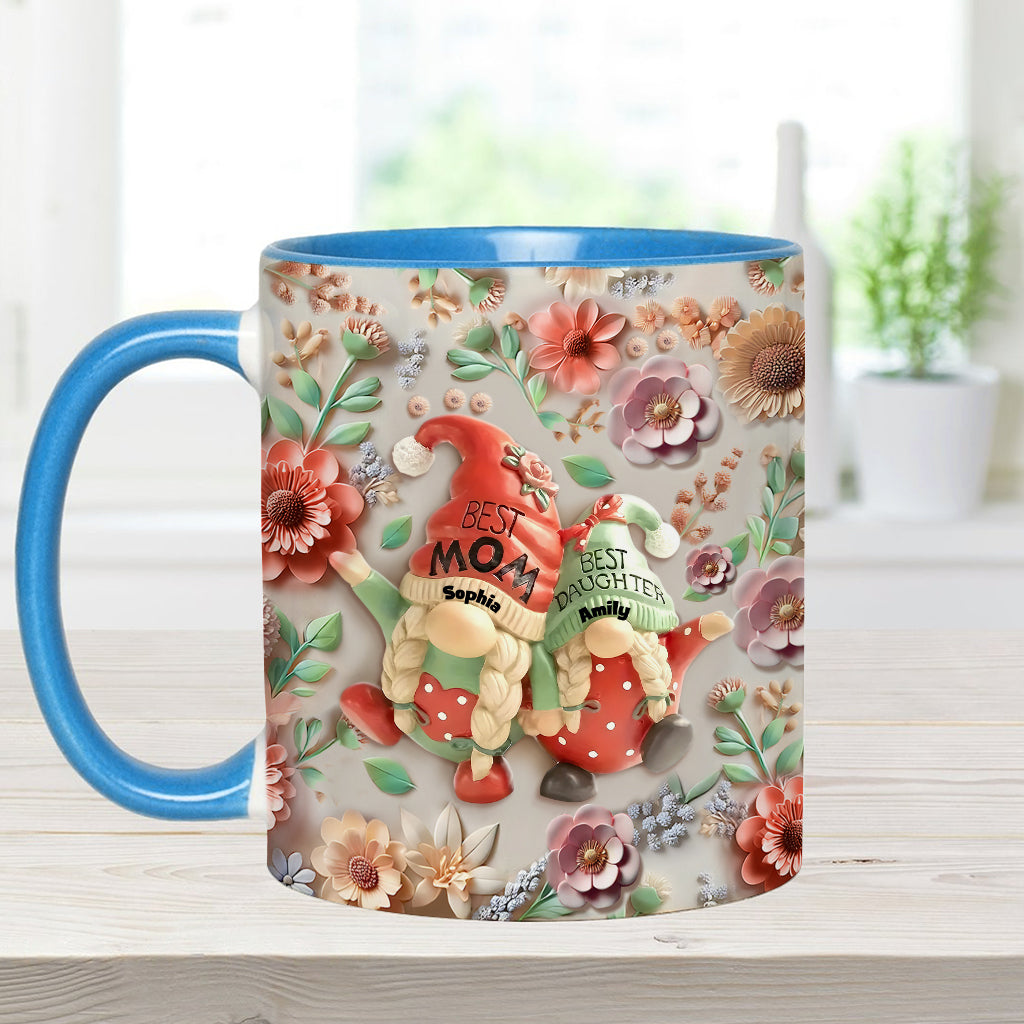 Mutter-Tochter-Gnome - Personalisierte Tasse mit Mutter-Akzent