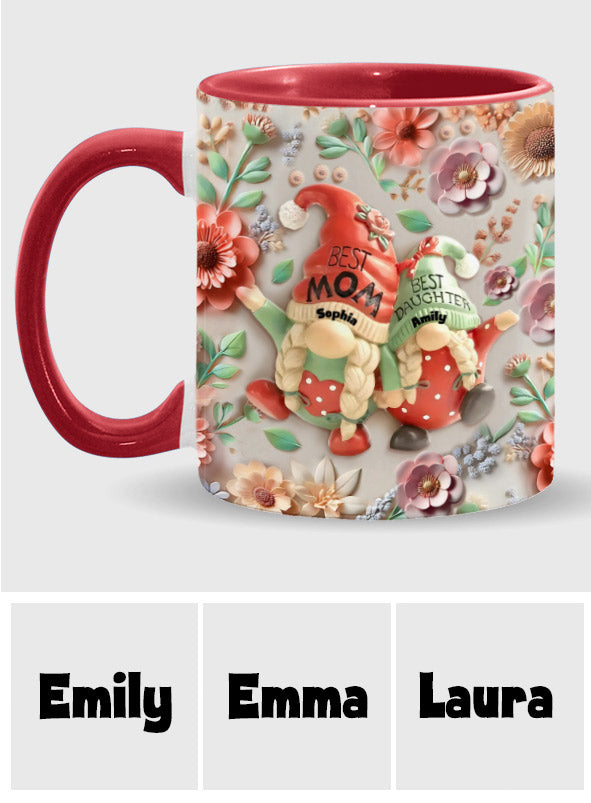 Mutter-Tochter-Gnome - Personalisierte Tasse mit Mutter-Akzent