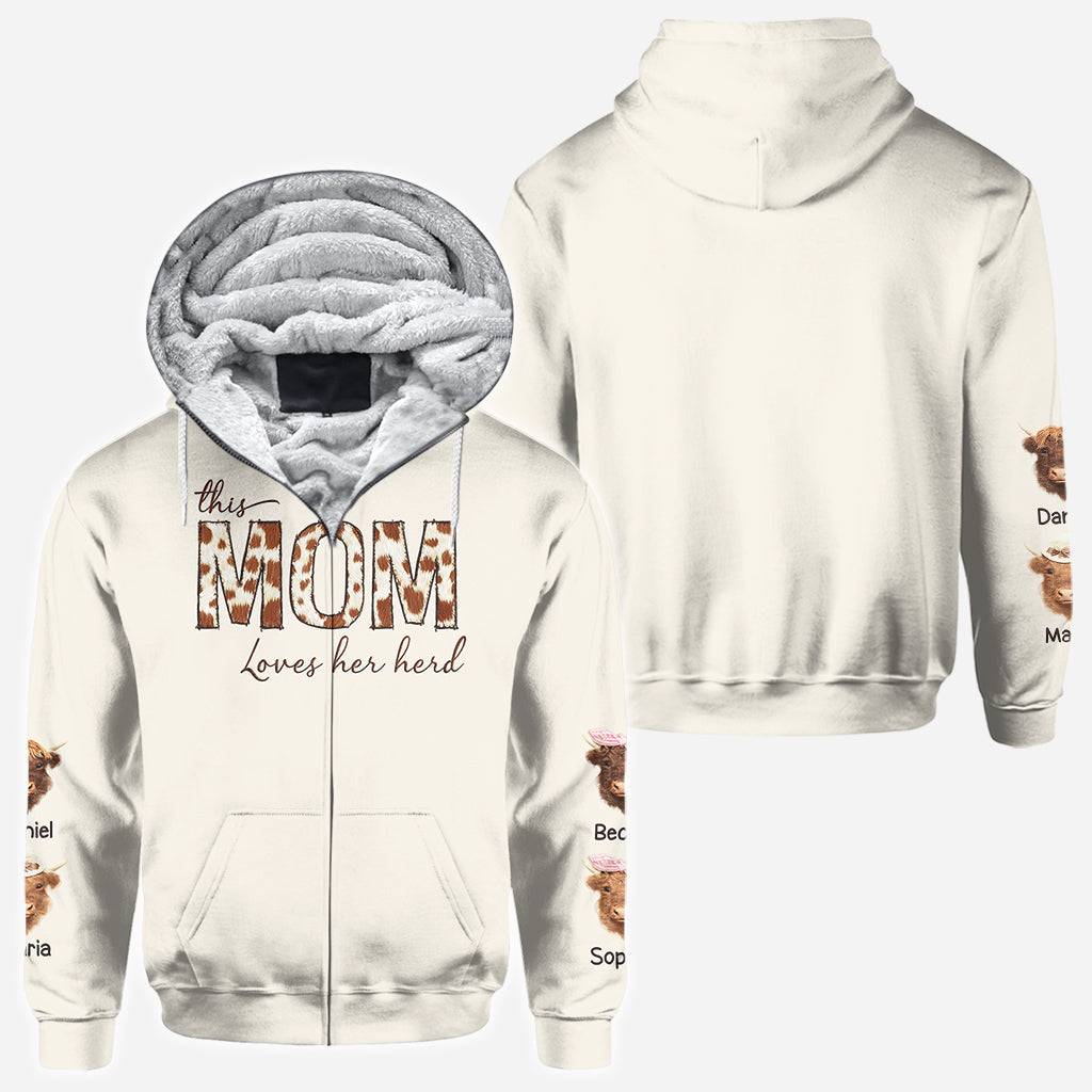 Dieses Mama-Mama-Shirt liebt ihre Herde – personalisiertes Mutter-Shirt