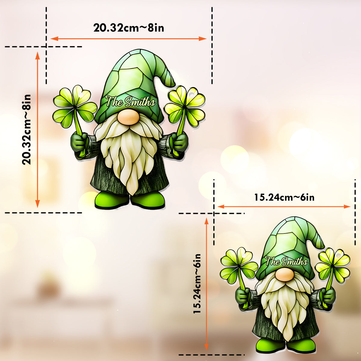 Glücksbringer – Personalisierter Fensterhänger zum St. Patrick's Day 