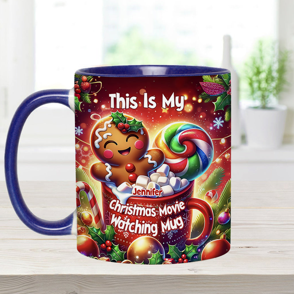 Movie Watching Mug - Personalized Accent Mug