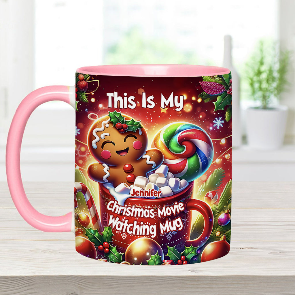 Movie Watching Mug - Personalized Accent Mug