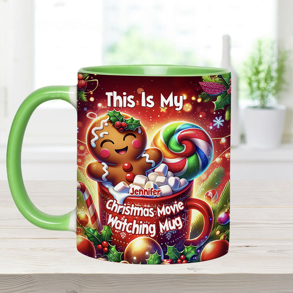Movie Watching Mug - Personalized Accent Mug